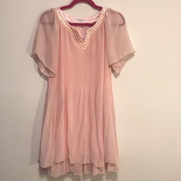 Max Mara silk pink dress size 6